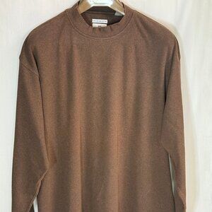 Lone Cypress Men's Fine Pima Cotton Crew Neck Long Sleeves Pullover - Brown - XL
